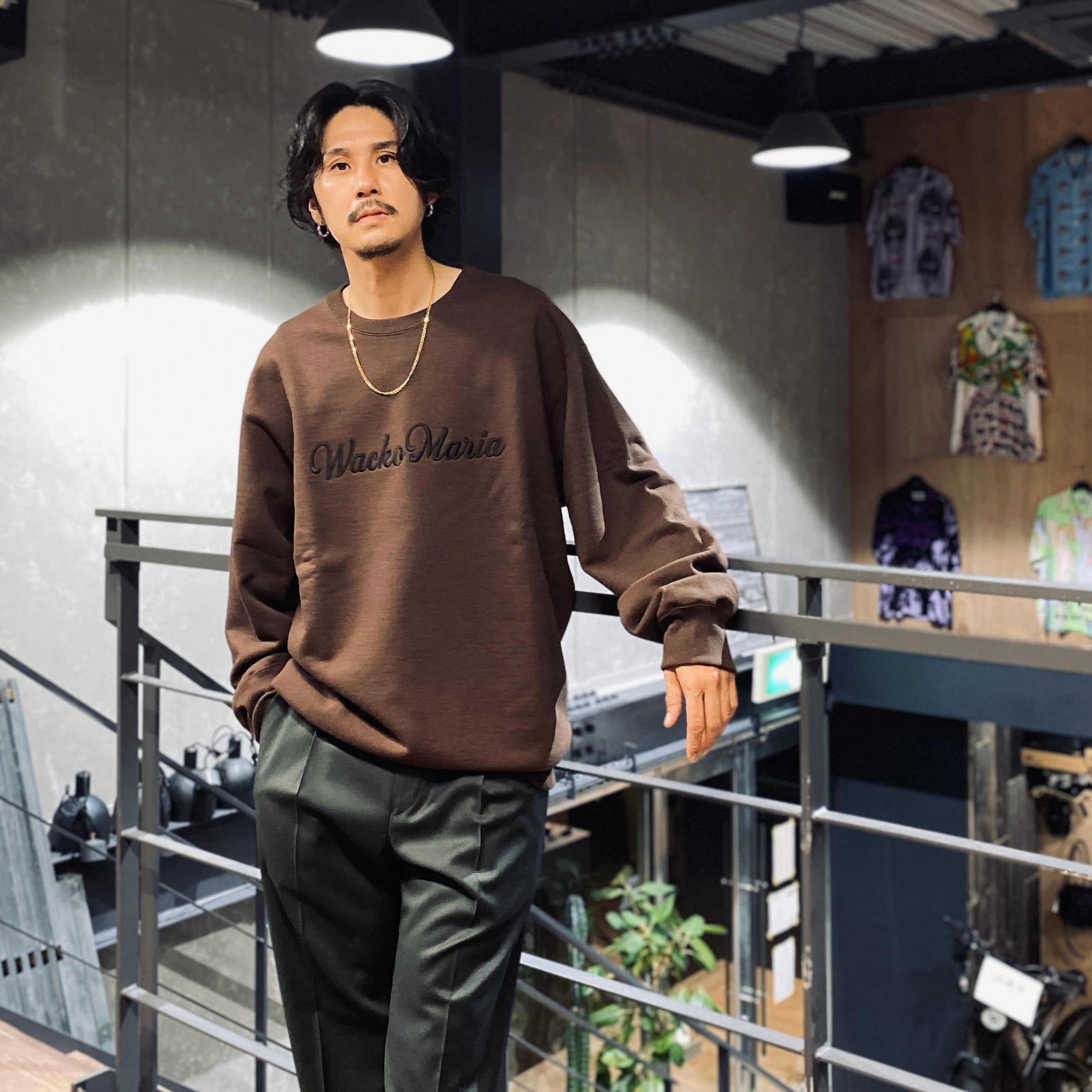 HEAVY WEIGHT CREW NECK SWEAT SHIRT -TYPE 1- #BROWN [23FW-WMC-SS02]