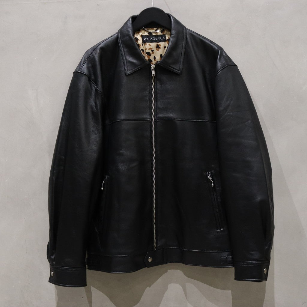 SINGLE RIDERS LEATHER JACKET ( TYPE-2 ) #BLACK [24FW-WMO-BL06]