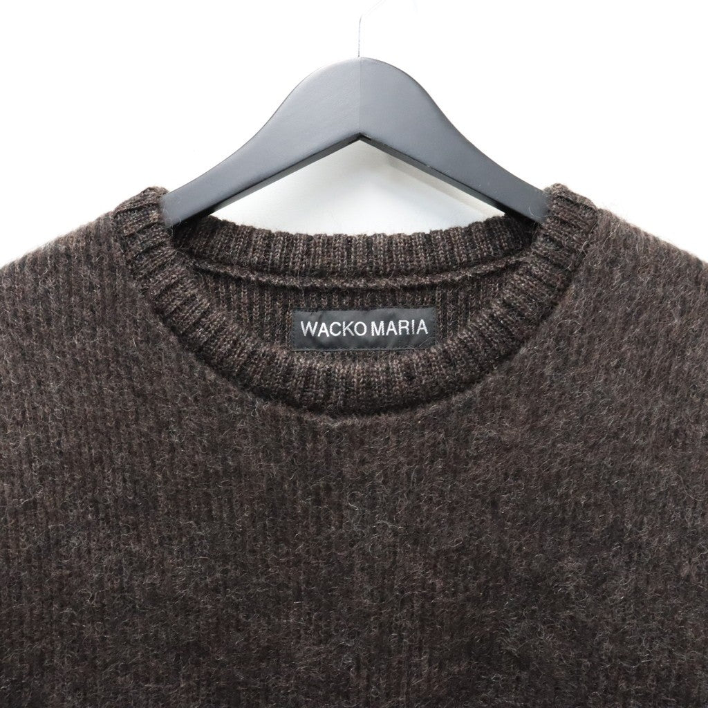 MIX MOHAIR CREW NECK SWEATER #BROWN [26FW-WMK-KN03]