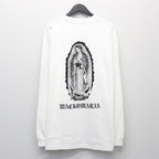 WASHED HEAVY WEIGHT CREW NECK LONG SLEEVE T-SHIRT ( TYPE-1 ) #WHITE/BLACK [26SSE-WMT-LT04]