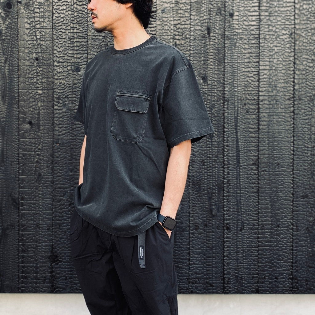 DYED POCKET HALF SLEEVE TEE #DARK GREY [HOD26-01-TS002]