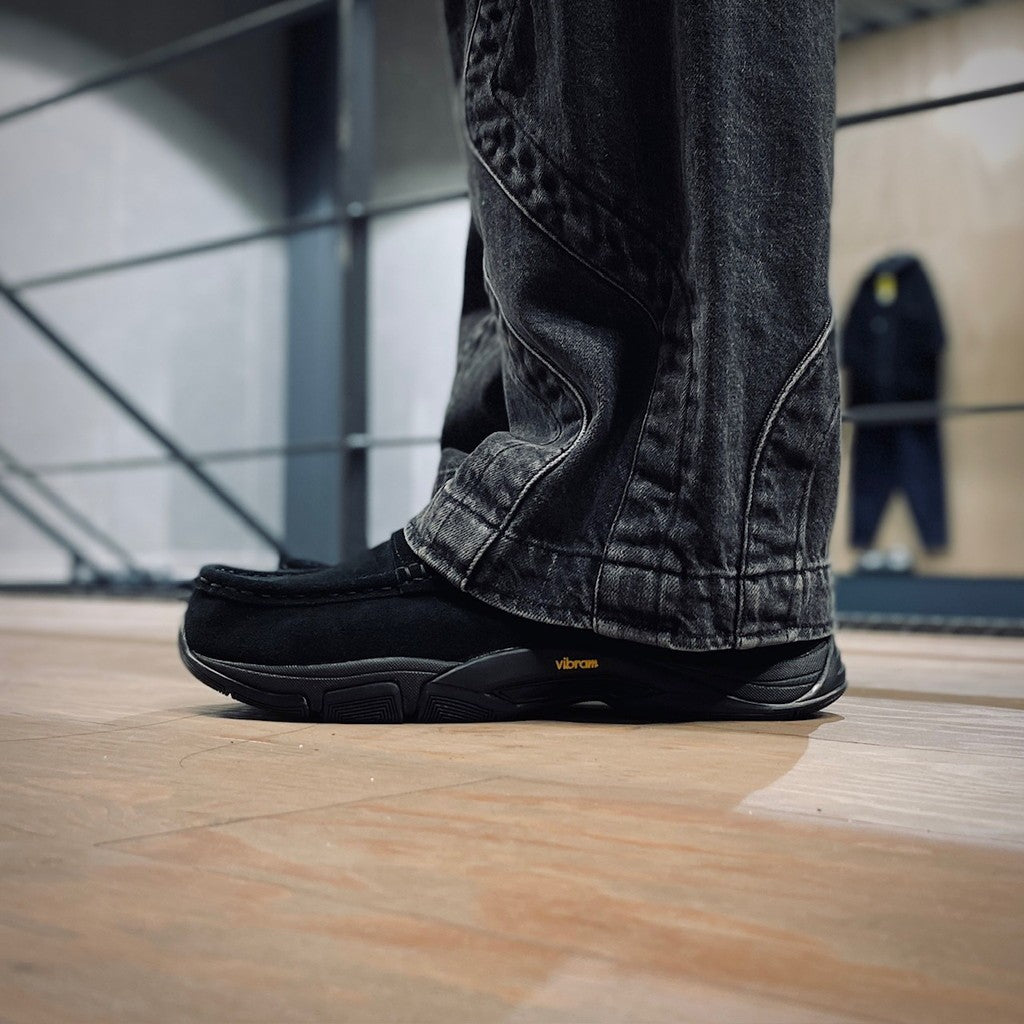 混合樂福鞋 #黑色絨面革 [MLS210301-24]