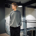 TECH DRAWSTRING L/S TEE #CHARCOAL [BE-40025]