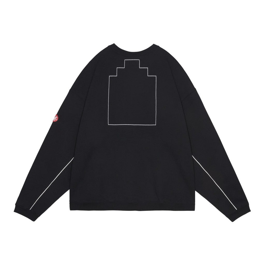 SOLID LOOSE CREW NECK #BLACK [CES28CS12]
