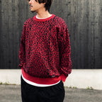 LEOPARD JACQUARD SWEATER ( TYPE-1 ) #RED [26SS-WMK-KN13]