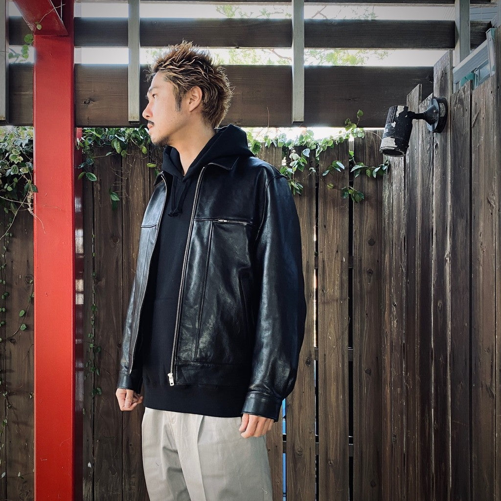 LEATHER JACKET #BLACK [25SS-WMO-BL01]