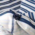 TECH DRAWSTRING MULTI BORDER L/S TEE #NAVY/GRAY [BE-34024]