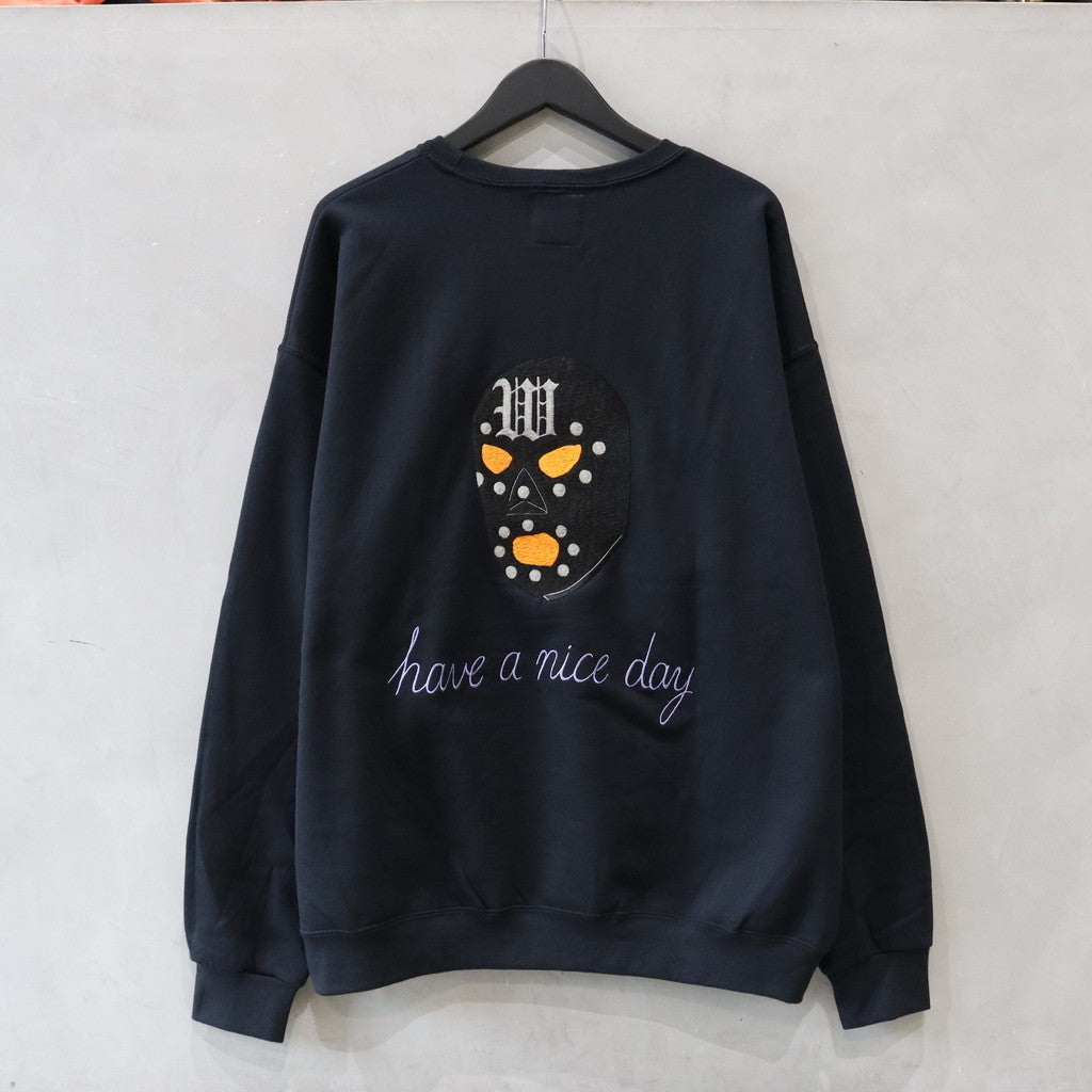 CREW NECK SWEAT SHIRT (TYPE-1) #BLACK [24FW-WMC-SS12]