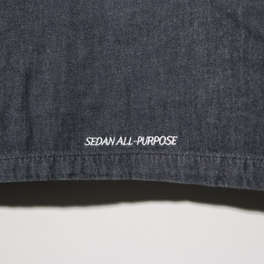 Light Denim Kungfu Shirt #Black [SD26S-SH04]