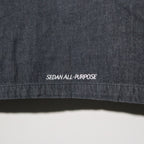 Light Denim Kungfu Shirt #Black [SD26S-SH04]