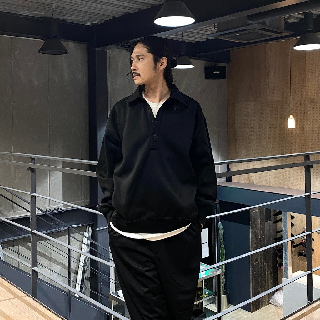TECH SWEAT SNAP PULLOVER #BLACK [BE-53024W]
