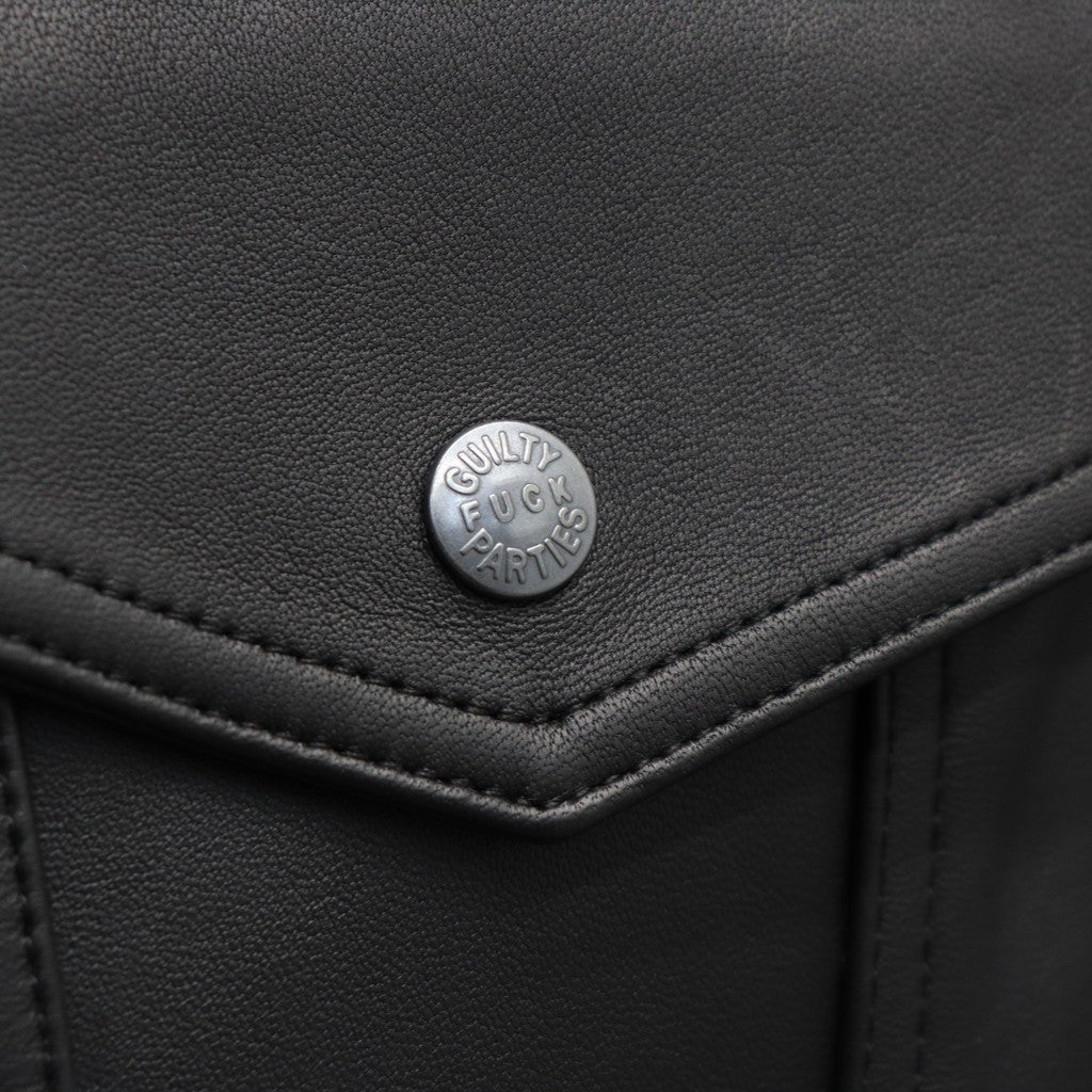 LEATHER TRUCKER JACKET ( TYPE-2 ) #BLACK [25FWE-WMO-BL02]