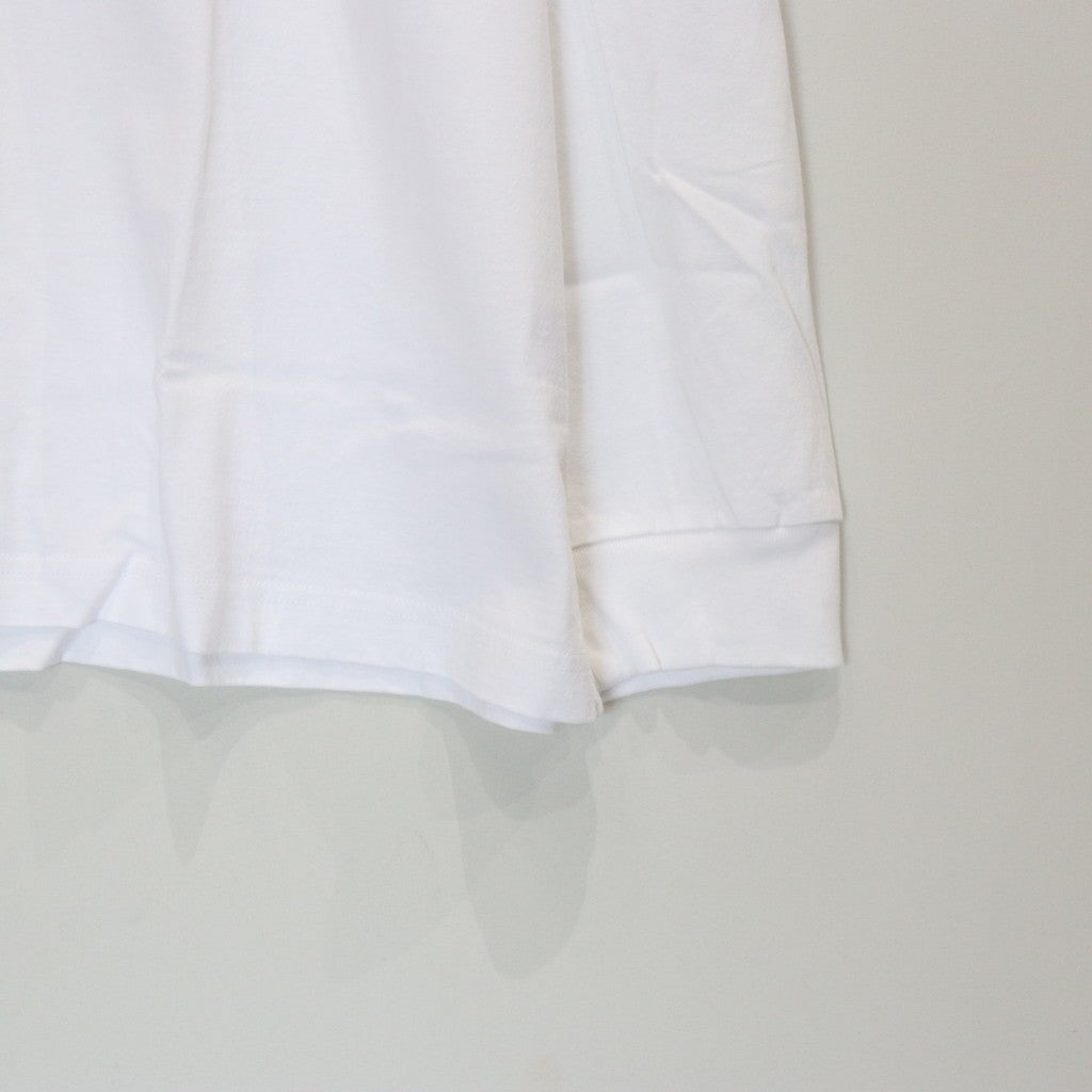 水洗重磅圓領長袖T卹 #白色 [25FWE-WMT-LT01]