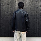 LEATHER TRUCKER JACKET ( TYPE-2 ) #BLACK [25FWE-WMO-BL02]