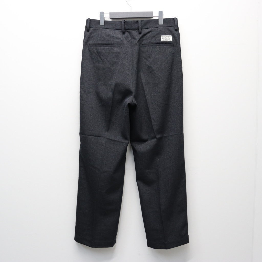 DOUBLE PLEATED CHINO TROUSERS ( TYPE-2 ) #CHARCOAL [25FW-WMP-PT02