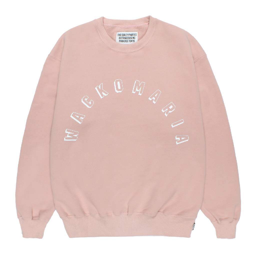 MIDDLE WEIGHT CREW NECK SWEAT SHIRT #PINK [26SS-WMC-SS08]