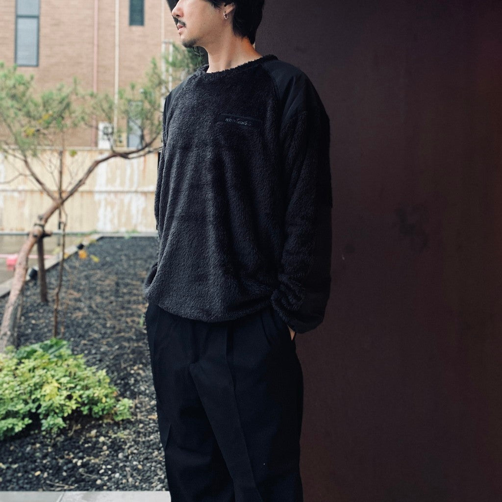 Wild Things | Shaggy Fleece Pullover #Black [SD26F-CT14]