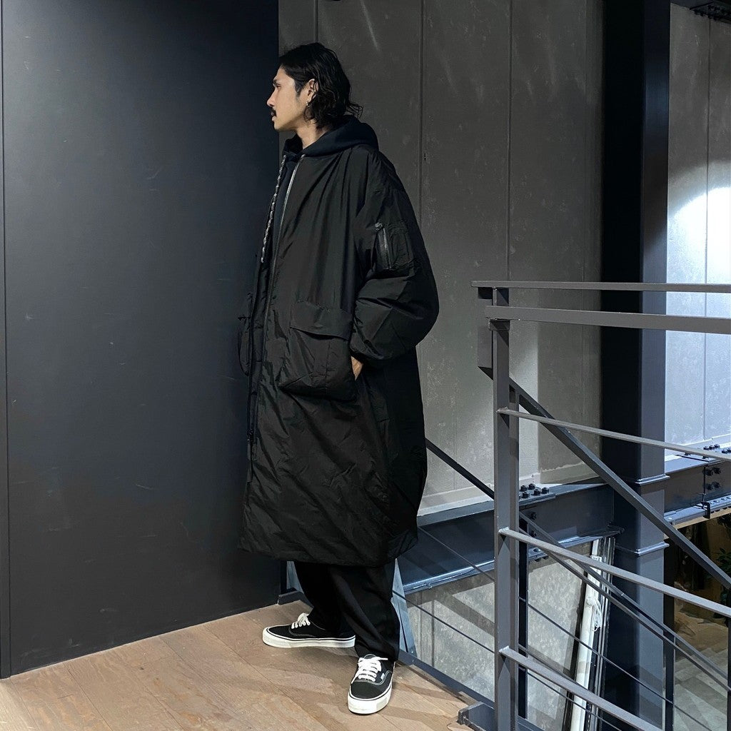 RECYCLED DOWN MA-1 LONG COAT #Black [FSU09242U0001] – cocorozashi