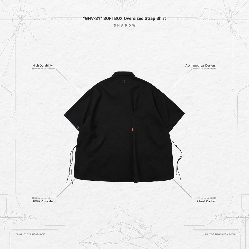 「GNV-S1」 SOFTBOX Oversized Strap Shirt #SHADOW [GOOPI-24SS-APR-03]