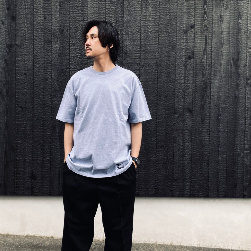 WASHED HEAVY WEIGHT CREW NECK T-SHIRT ( TYPE-1 ) #PURPLE [26SS-WMT-WT02]