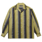 STRIPED OPEN COLLAR SHIRT L/S #YELLOW [25FW-WMS-OC07]