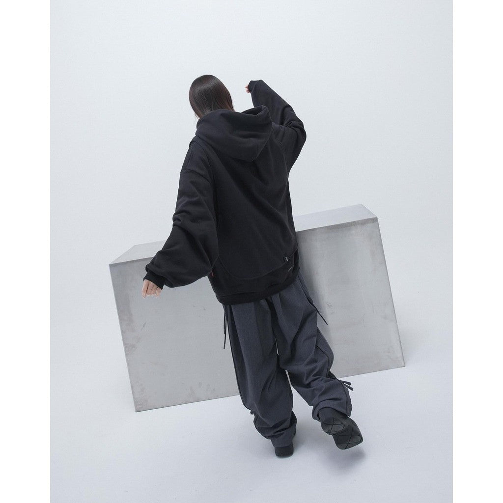 G7-H3 "Mantle" Double-Layer Hoodie #BLACK [GOOPI-23AW-JAN-03]