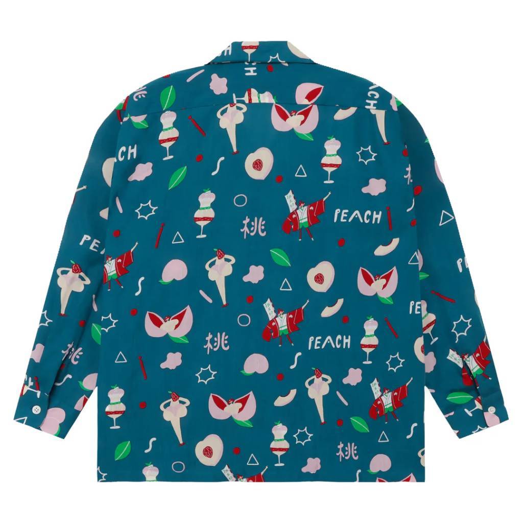 PEACH L/S #NAVY [AW25_AWA03-1] – cocorozashi