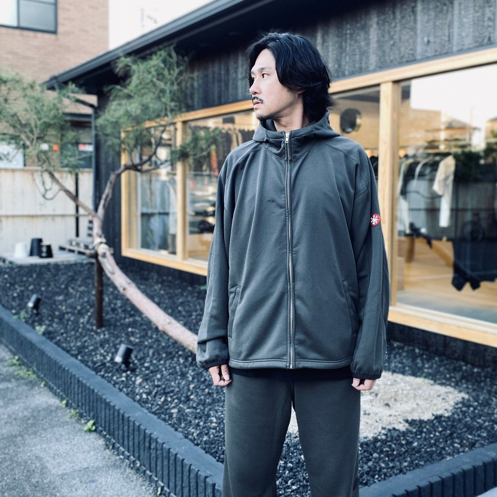 PE JERSEY ZIP HOODY #CHARCOAL [CES29CS20]