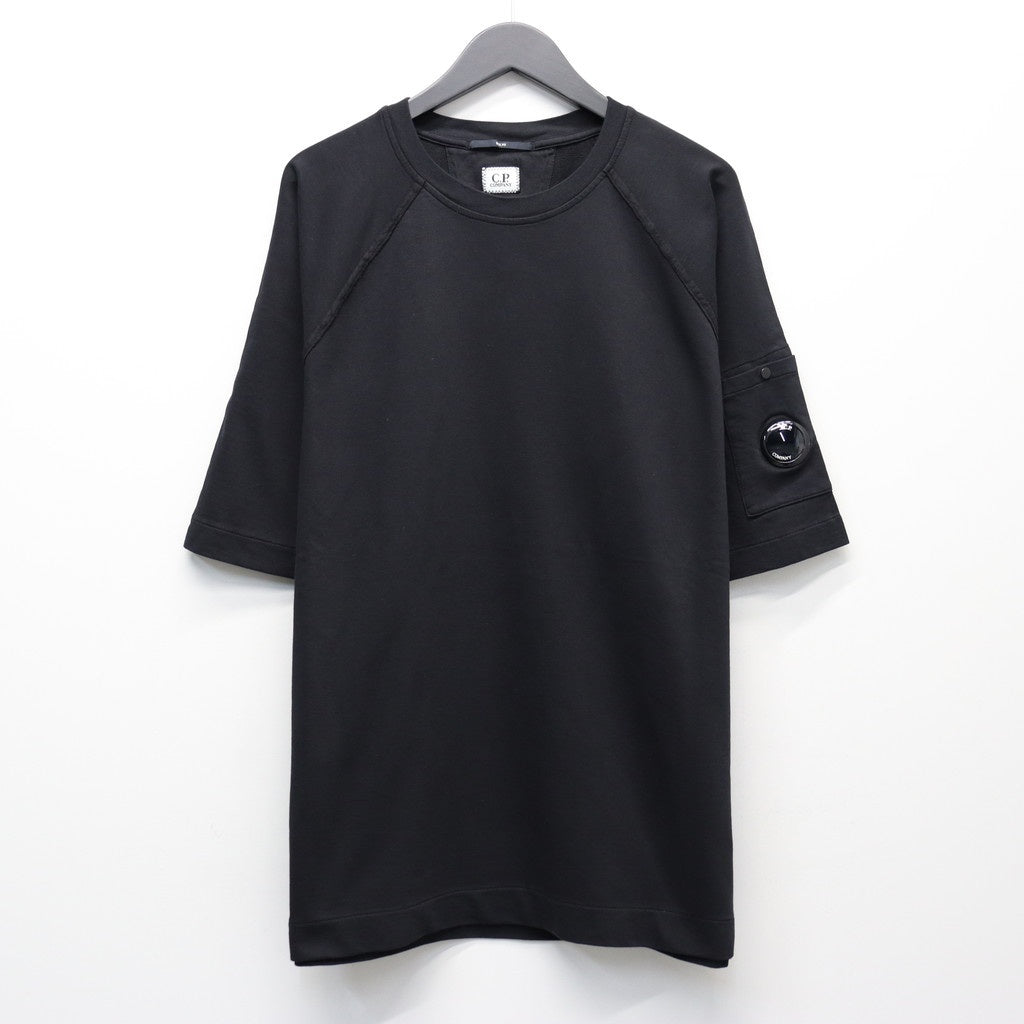 LIGHT FLEECE SHORT SLEEVE SWEATSHIRT #BLACK 999 [20CMSS034A-002246G]