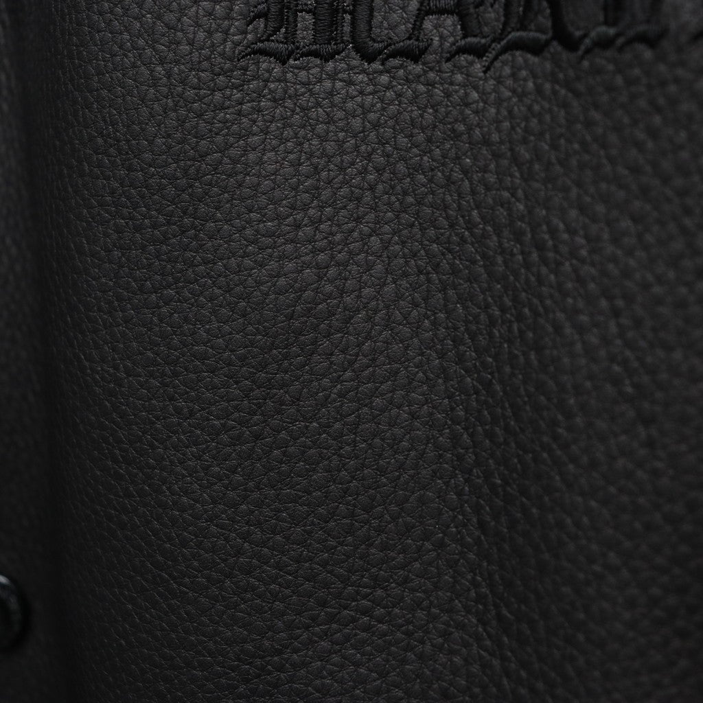 LEATHER VARSITY JACKET ( TYPE-2 ) #BLACK [26SSE-WMO-BL02]