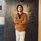 BARACUTA | G9 SUEDE LEATHER HARRINGTON JACKET #BEIGE [25FW-WMO-BC01]