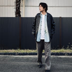 PAINT STAINED CHAMBRAY SHIRT, VENT HOLES #AGED INDIGO [BW252-PSCSV]