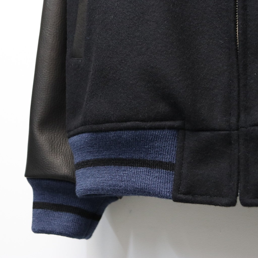 LEATHER VARSITY JACKET ( TYPE-1 ) #BLACK [26SS-WMO-BL05]