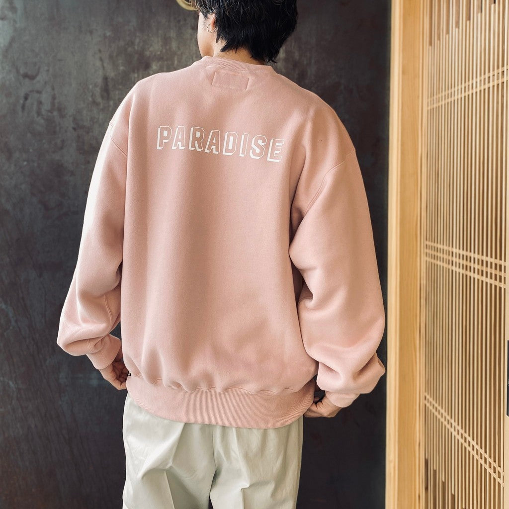 MIDDLE WEIGHT CREW NECK SWEAT SHIRT #PINK [26SS-WMC-SS08]