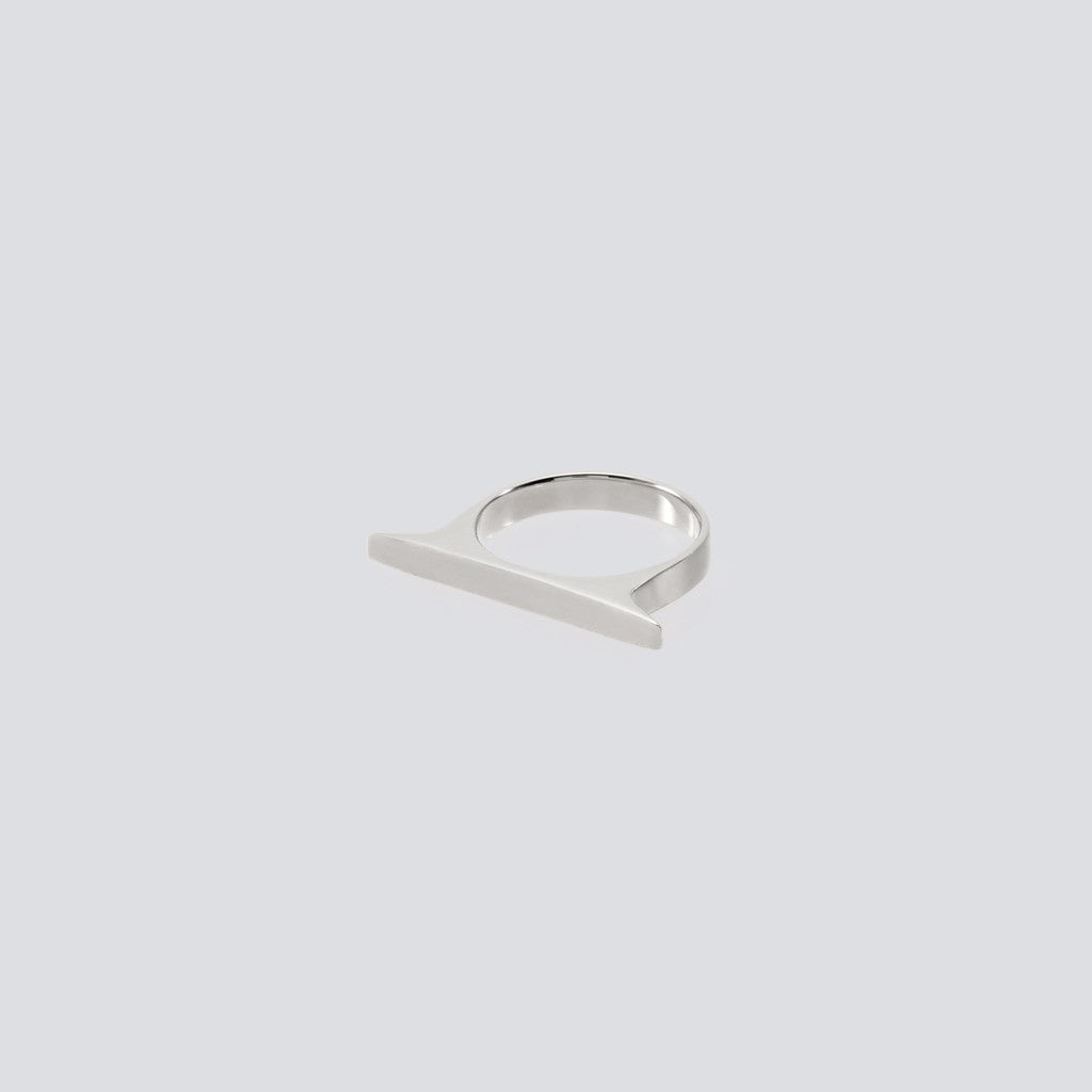 Surface 3D Ring with Hair Line #SILVER [XOR107]