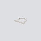 Surface 3D Ring with Hair Line #SILVER [XOR107]