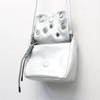 TECH LEATHER EYELET MINI POACH #SILVER [FEL34261B0006]