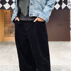 Corduroy Baggy Jeans #Black [SD26F-PT06]