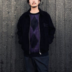 DIAMOND MOHAIR CREW NECK SWEATER #PURPLE [23FW-WMK-KN18]