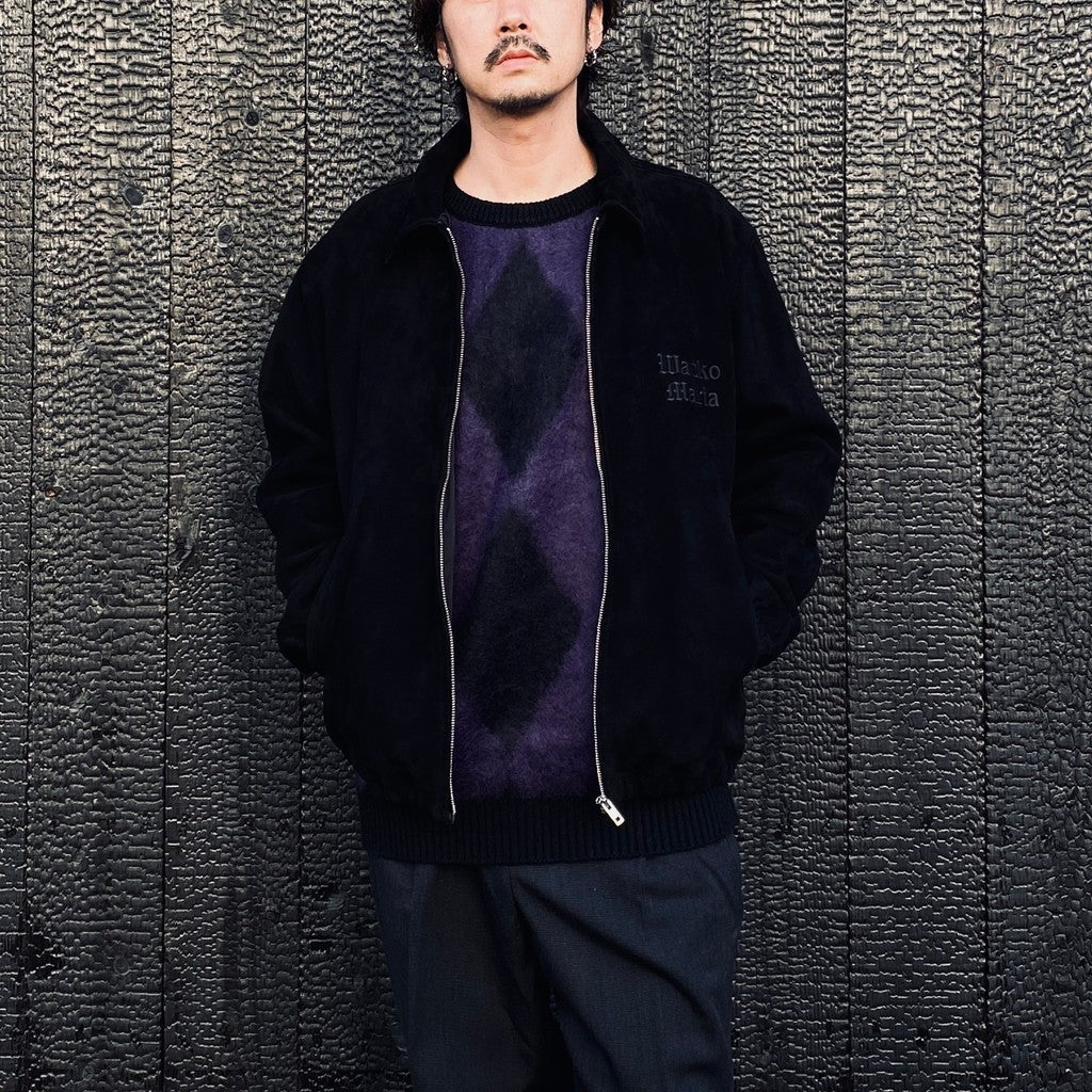DIAMOND MOHAIR CREW NECK SWEATER #PURPLE [23FW-WMK-KN18]