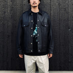 LEATHER TRUCKER JACKET ( TYPE-2 ) #BLACK [25FWE-WMO-BL02]