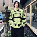 PATTERN MOHAIR KNIT #Green [26FW_KN01]