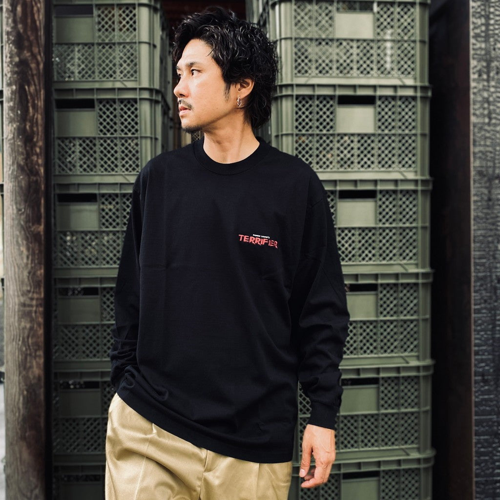 TERRIFIER | WASHED HEAVY WEIGHT CREW NECK LONG SLEEVE T-SHIRT