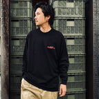 TERRIFIER | 水洗重磅圓領長袖T卹 #黑色 [TERRIFIER-WM-LT01]