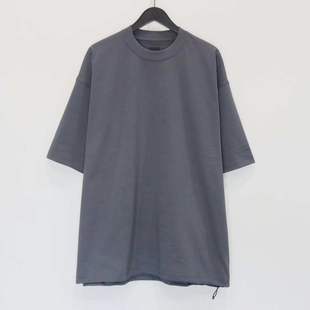 TECH DRAWSTRING S/S TEE #CHARCOAL [BE-41025]