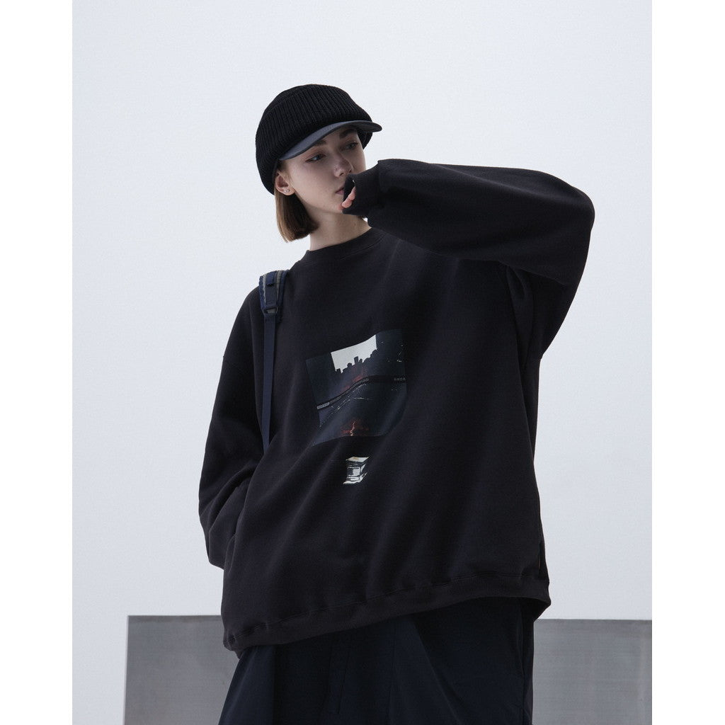 “RE-C01”Ryoiki Exp. 超大圓領毛衣 #BLACK [GOOPI-23AW-DEC-03]