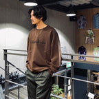 HEAVY WEIGHT CREW NECK SWEAT SHIRT -TYPE 1- #BROWN [23FW-WMC-SS02]
