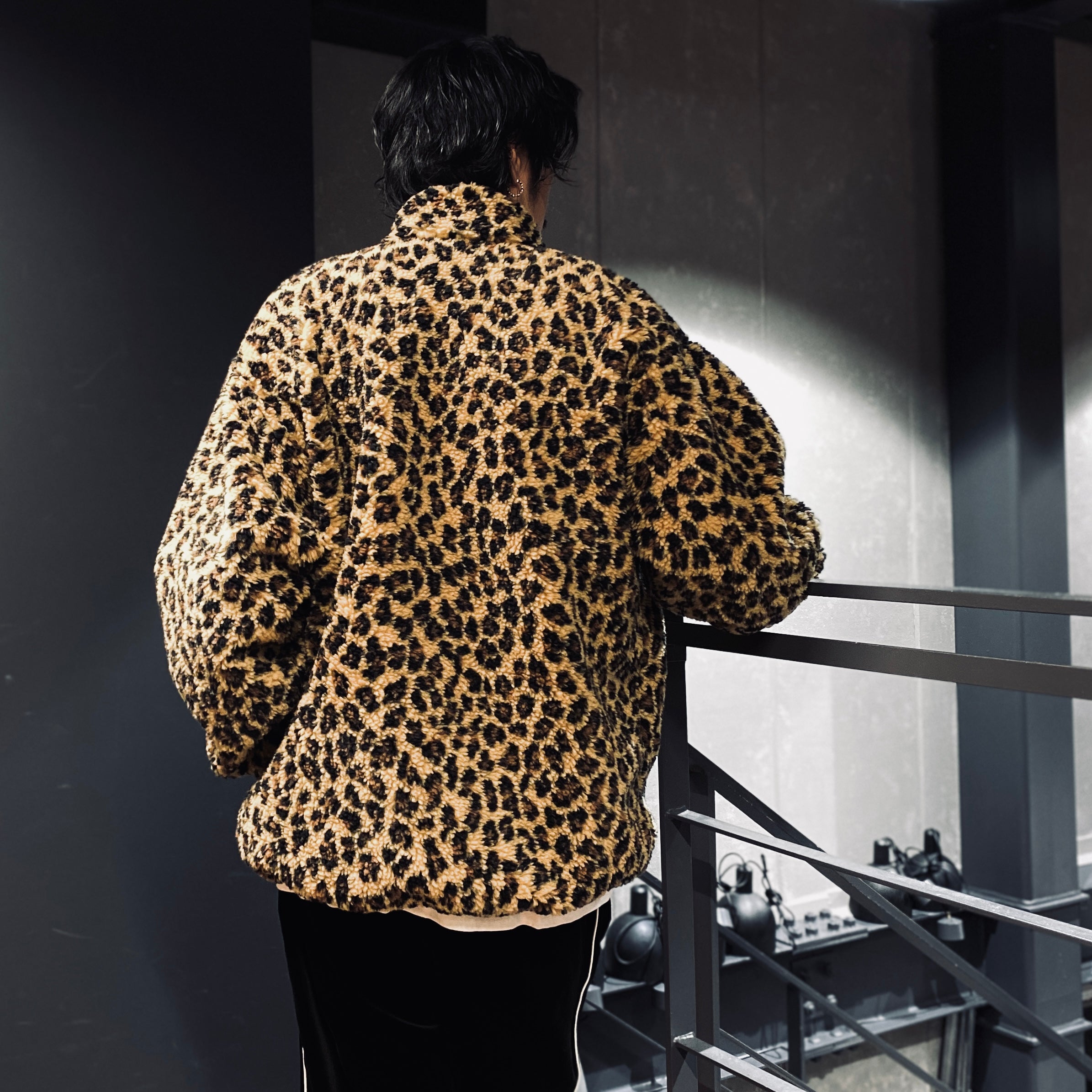 REVERSIBLE LEOPARD BOA JACKET #BEIGE [23FW-WMO-OD06]