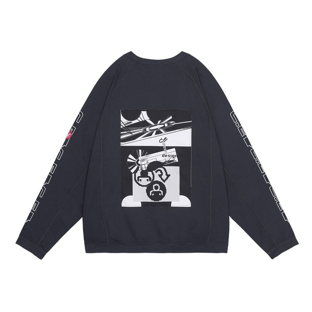 MD P2P RAGLAN LONG SLEEVE #CHARCOAL [CES28CS23]
