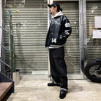MAJESTIC | VARSITY JACKET #BLACK [23AW-FS-02/FS1281]